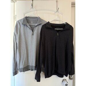 2 men’s large van heusen collard pull overs